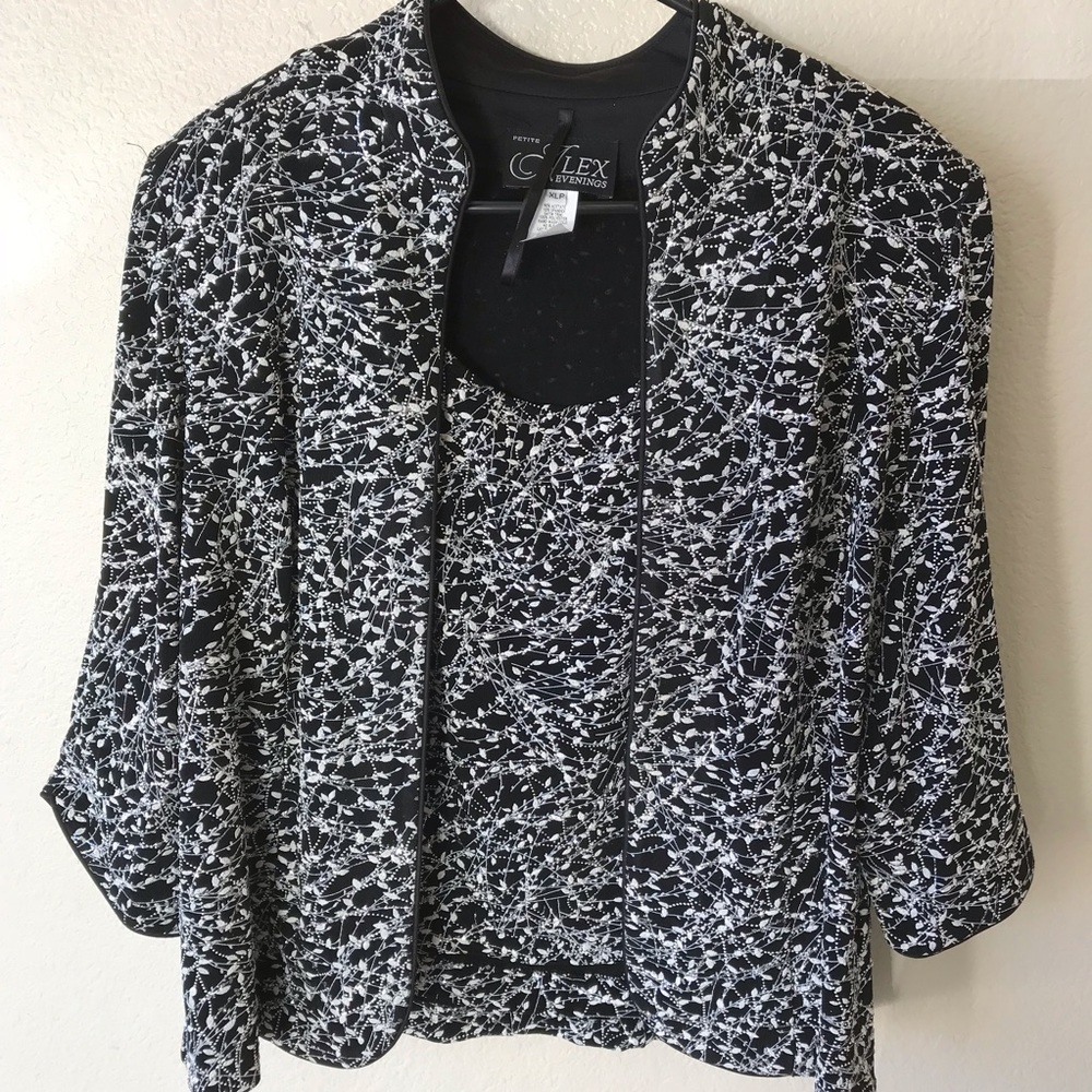 Alex Evenings jacket and shell. Lots of bling!